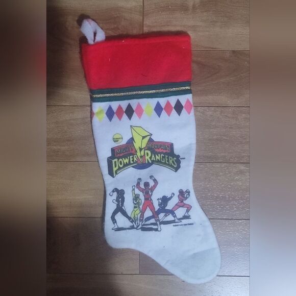 Vintage Mighty Morphin Power Rangers Christmas Stocking - Picture 2 of 3